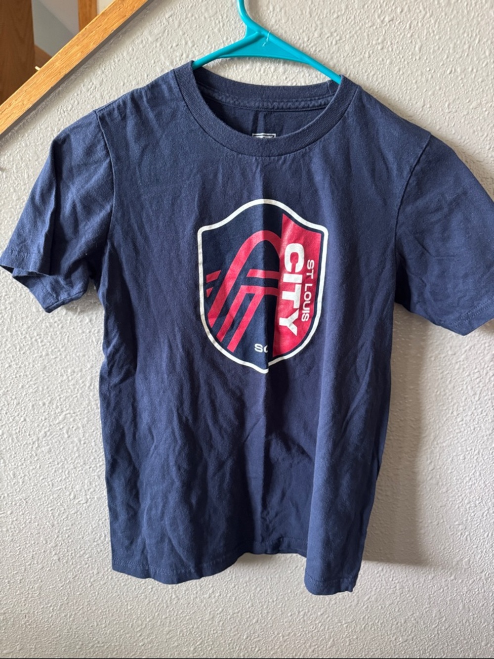 St. Louis City Kids Navy Graphic Tee - Red & White Crest